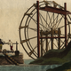 14th October 1811: Workers operating by foot a huge irrigation wheel used in China.